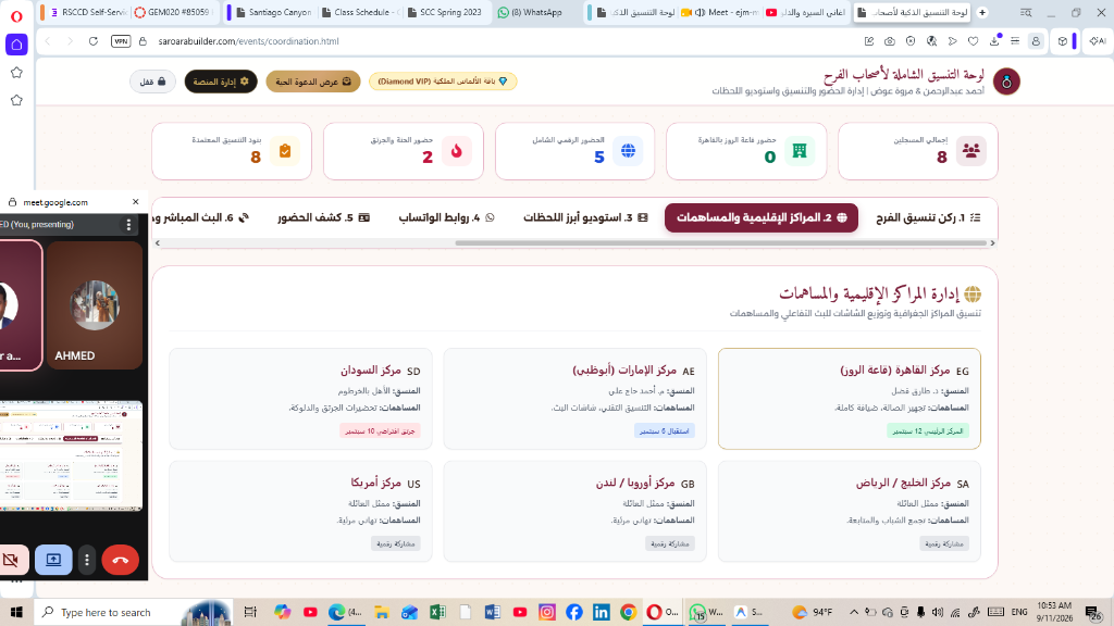 التنسيق المباشر والاتصال